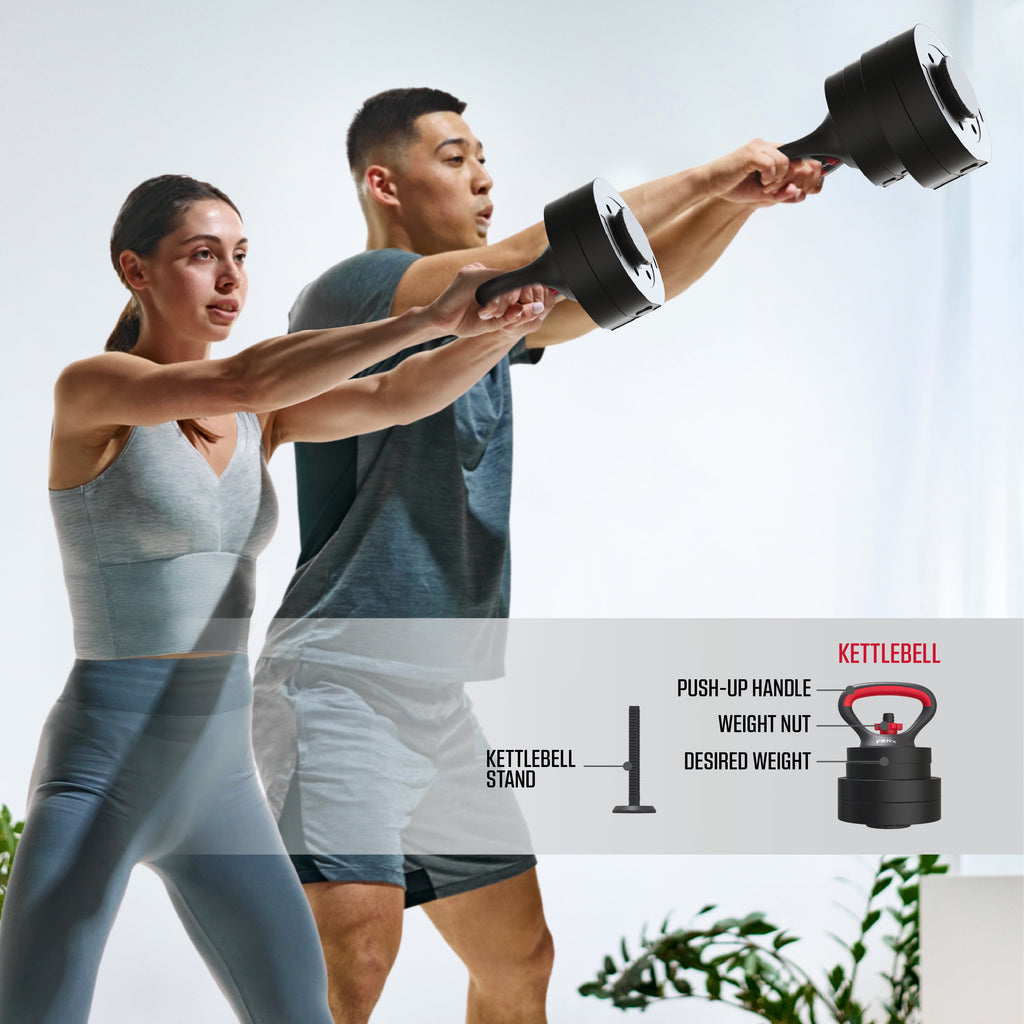 Smartbell 5-In-1 Adjustable Dumbbell and Weight Set for Home Fitness, 45 lbs