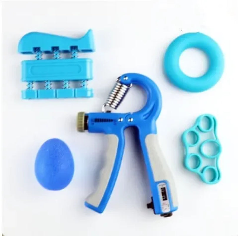 Gym Fitness Adjustable Count Hand Grip Set Finger Forearm Strength Muscle Recovery Gripper Exerciser Trainer Ball Decompression