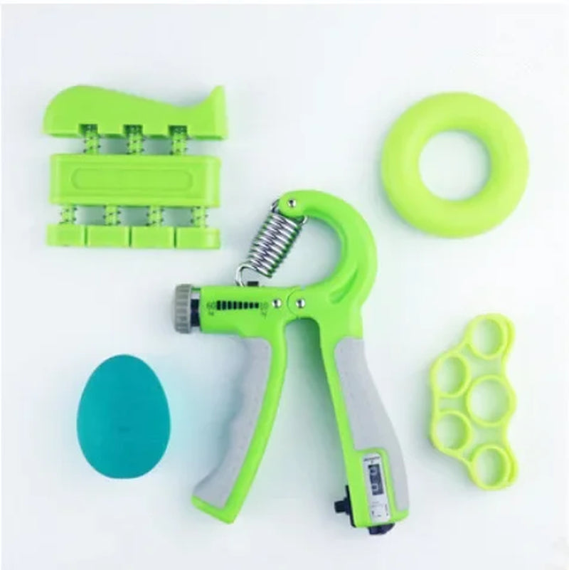 Gym Fitness Adjustable Count Hand Grip Set Finger Forearm Strength Muscle Recovery Gripper Exerciser Trainer Ball Decompression