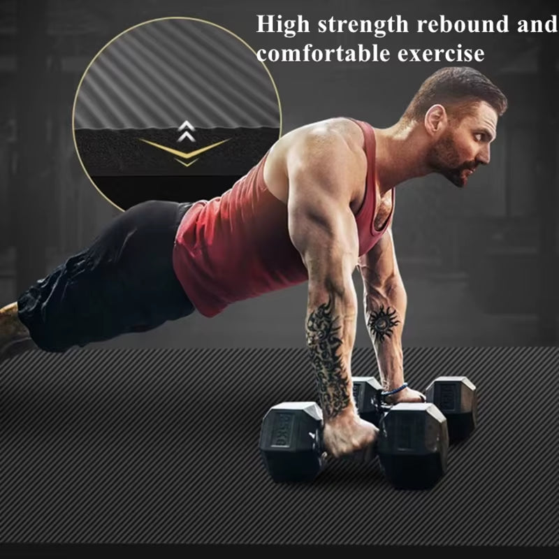 183Cm×60Cm×2Cm Gym Mat Yoga Pilates and Fitness Mat Thick Gym Mat Exercise and Sports Sound Insulation Vibration Damping Widen