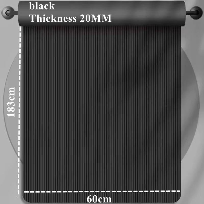 183Cm×60Cm×2Cm Gym Mat Yoga Pilates and Fitness Mat Thick Gym Mat Exercise and Sports Sound Insulation Vibration Damping Widen