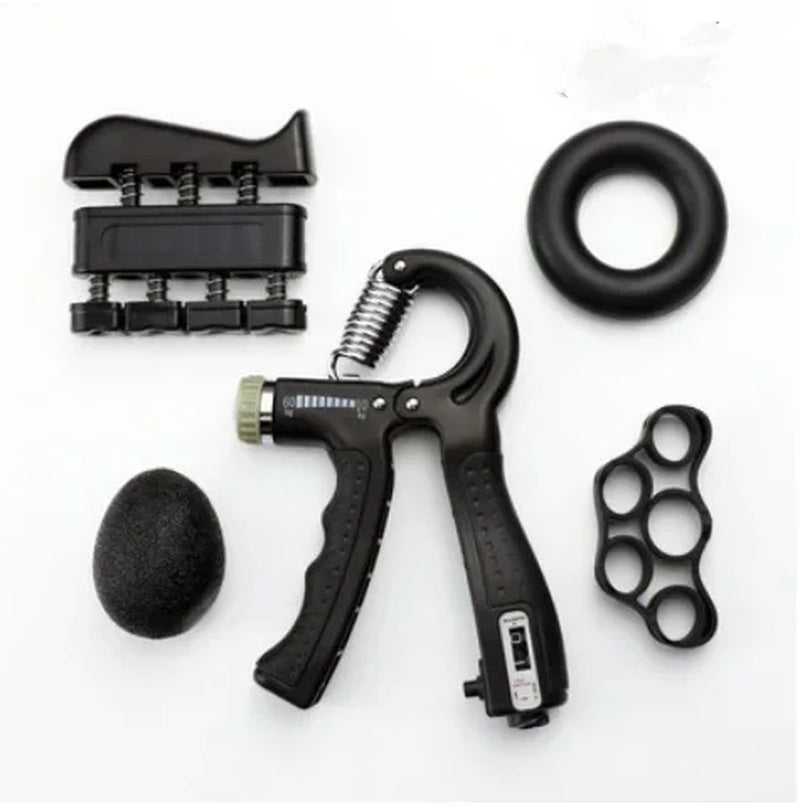 Gym Fitness Adjustable Count Hand Grip Set Finger Forearm Strength Muscle Recovery Gripper Exerciser Trainer Ball Decompression