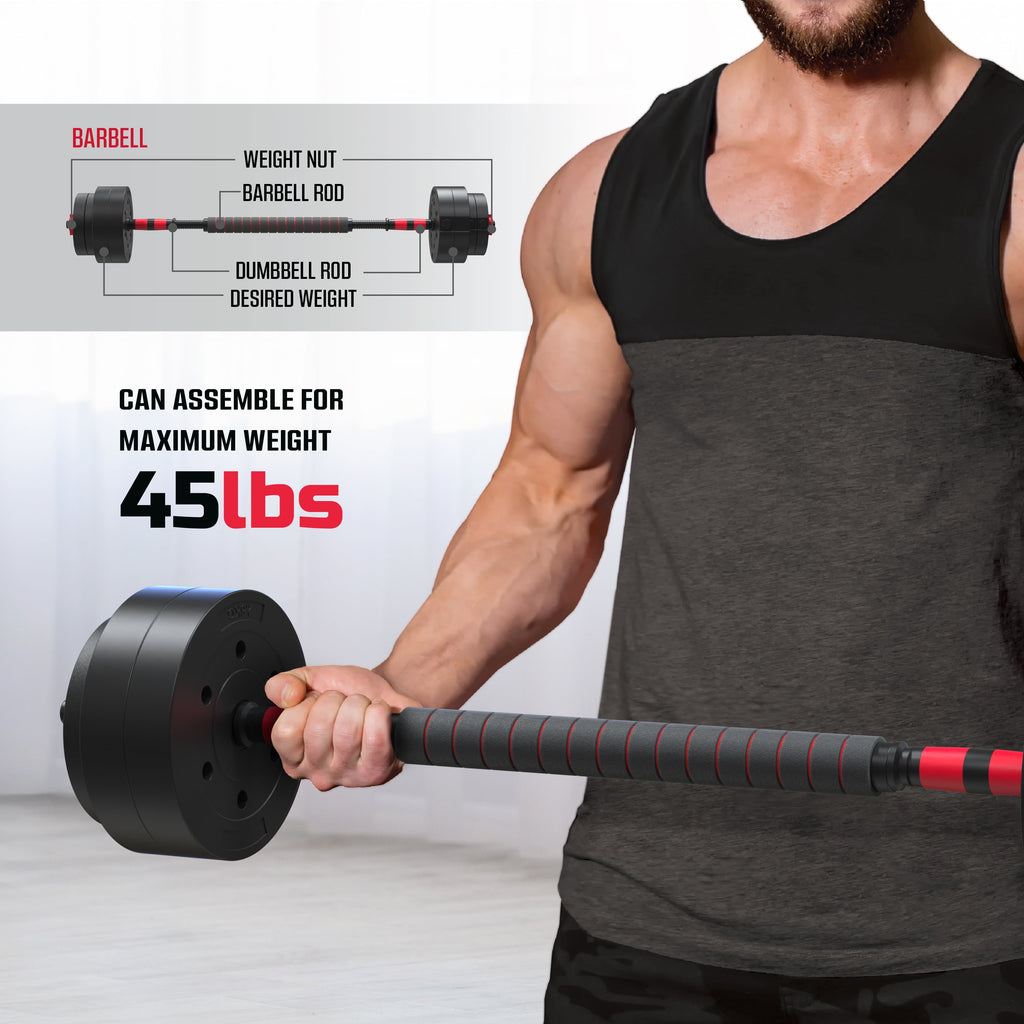 Smartbell 5-In-1 Adjustable Dumbbell and Weight Set for Home Fitness, 45 lbs